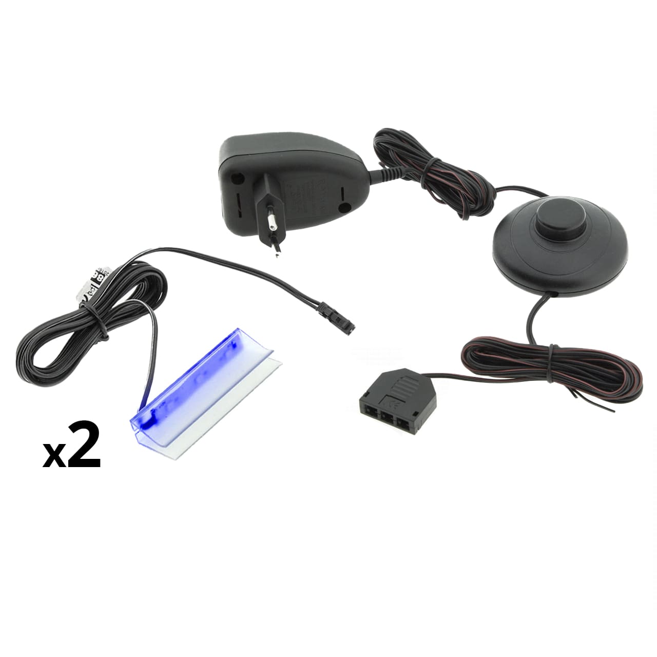 LED osvětlení 2 police - modrá