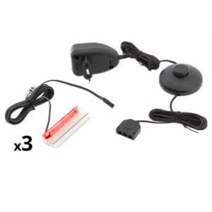 LED osvětlení 3 police - červená