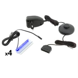 LED osvětlení 4 police - modrá
