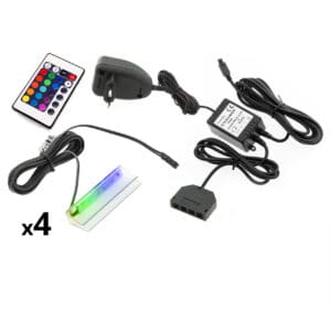 LED osvětlení 4 police - RGB (volba barev)