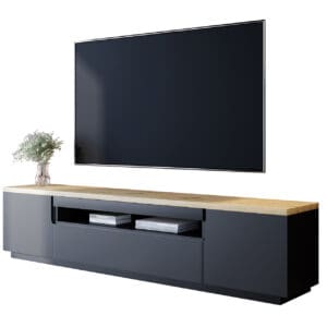 Komoda RTV ENO 200 černý mat / dub artisan