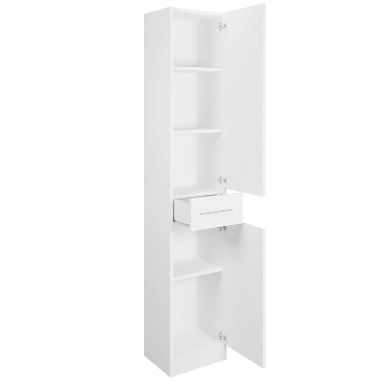 Koupelnový nábytek se zrcadlem SLIDO bílý laminát - Obrázek 2