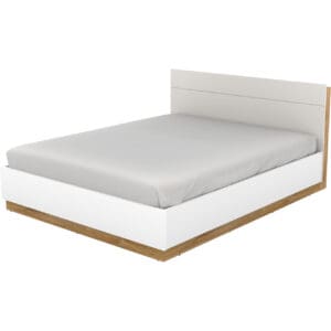 Postel se zdvíhacím roštem 180x200 DENTRO DT02 bílá / dub stirling