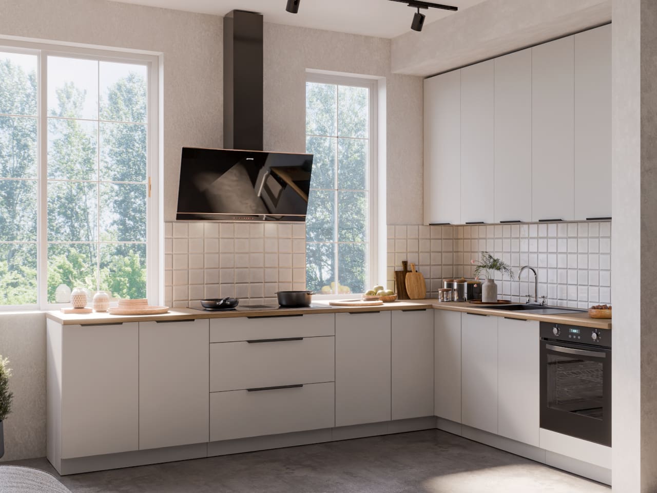 Skříň na vestavou lednici 60 ERIS 49 Bílá / Bílá mat AFM - Obrázek 3