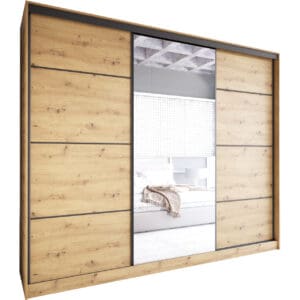Skříň se zrcadlem a zásuvkami NOVI D 250 dub artisan