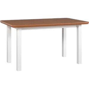 Stůl DS15 80x140/180 dubová dýha / bílý