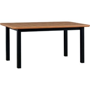 Stůl DS18 90x160/200 dubová dýha / černý