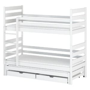 Třílůžková dřevěná patrová postel OMI 80x200